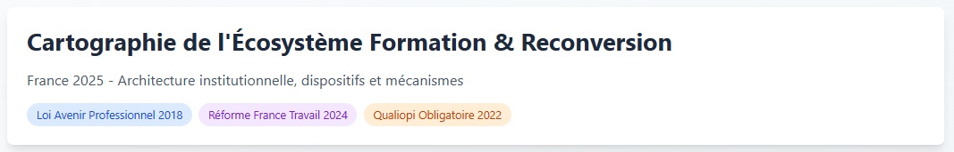 France 2025 - Architecture institutionnelle, dispositifs et mécanismes