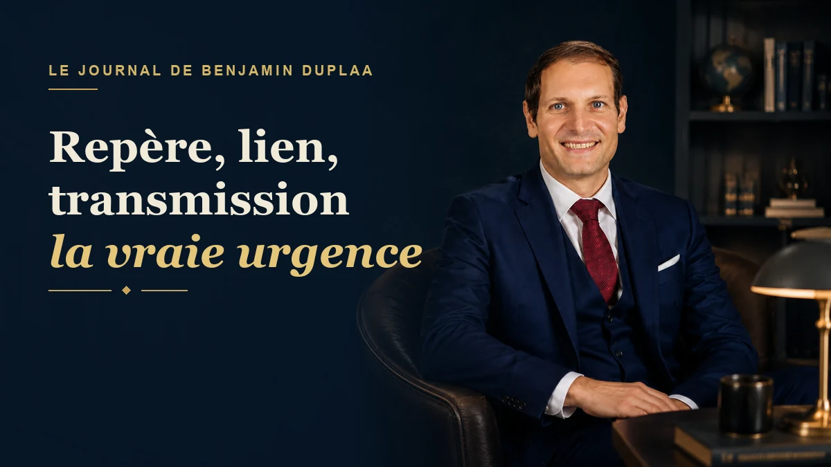 Repère, lien, transmission : la vraie urgence